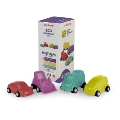 32253-JUEGO MINILAND MINIMOBIL 9 CM 4 PZ precio por 1 unidades