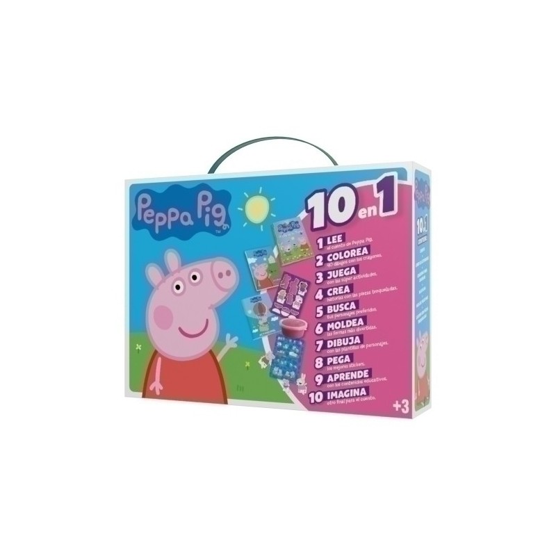 PTC008-JGO.IMAGILAND MALETIN 10 EN 1 PEPA PIG precio por 1 unidades