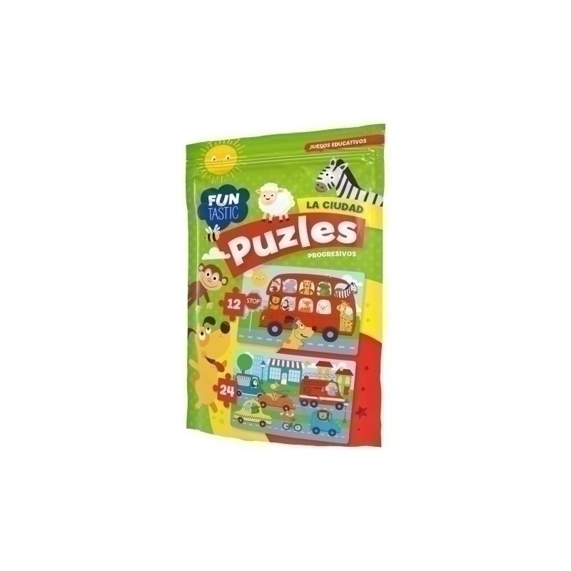 FUB001-JGO.IMAGILAND BOLSA PUZLE 12/24 LA CIUDA precio por 1 unidades