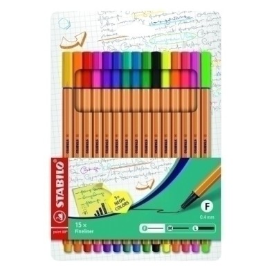 8815-1-ROTUL.STABILO POINT 88 NEON ESTUCHE 15 precio por 1 unidades