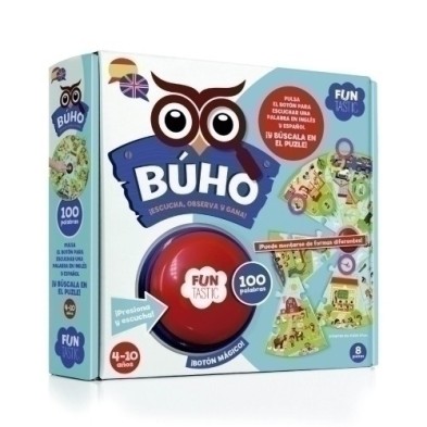 FUN008-JGO.IMAGILAND BUHO PUZLE BOTON 100 PAL. precio por 1 unidades