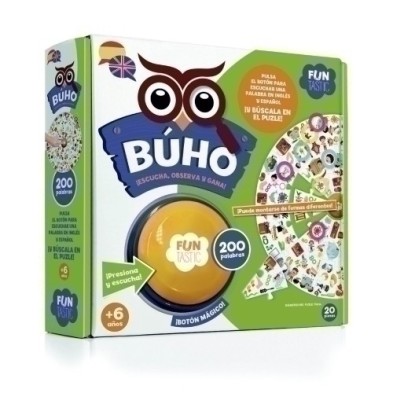 FUN009-JGO.IMAGILAND BUHO PUZLE BOTON 200 PAL. precio por 1 unidades
