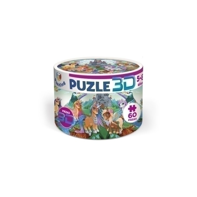 PUR006-JGO.IMAGILAND PUZLE 3D UNICORNIOS precio por 1 unidades