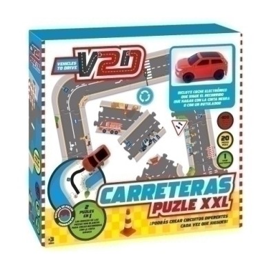 V2D004-JGO.IMAGILAND PUZLE XXL CARRETERA c/COCH precio por 1 unidades