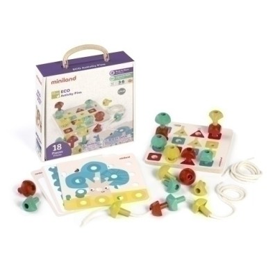 32256-JUEGO ED.MINILAND ECO ACTIVITY PINS(3-6) precio por 1 unidades