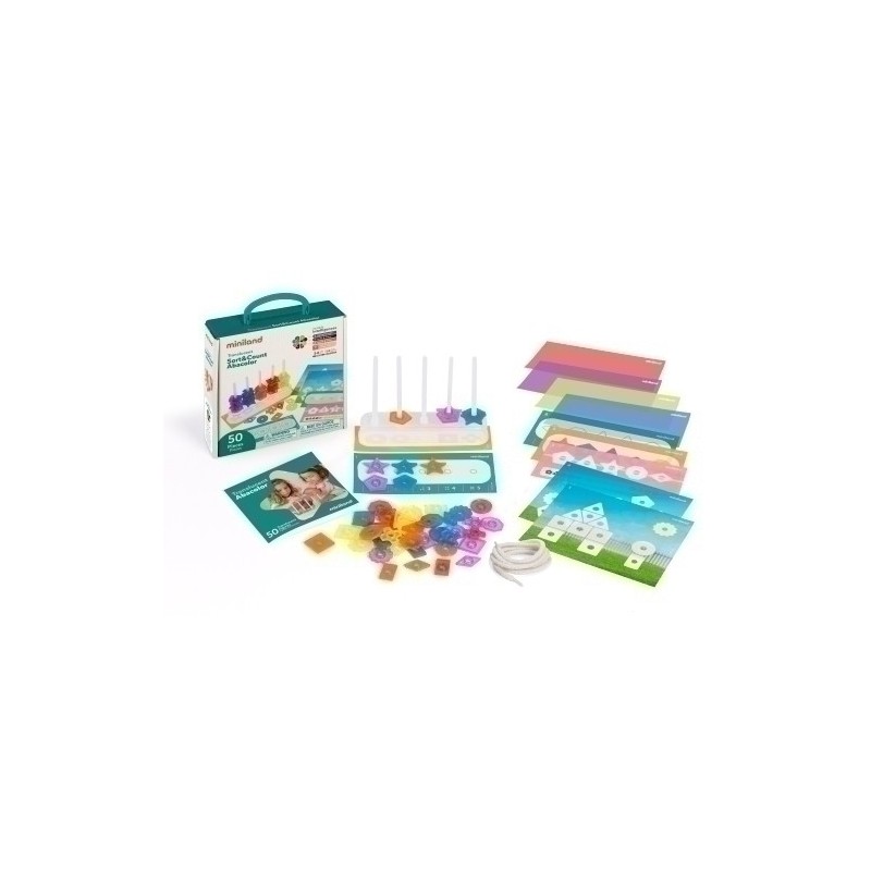 32166-JUEGO ED.MINILAND TRANS.SORT&COUNT ABACO precio por 1 unidades