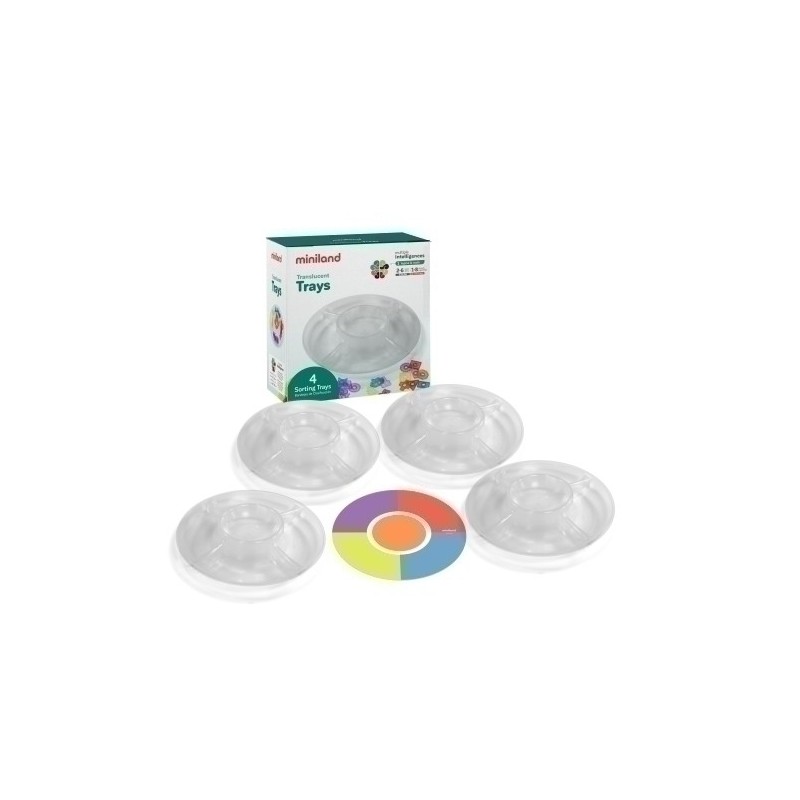 32168-JUEGO ED.MINILAND TRANSLUCENT TRAYS(2-6) precio por 1 unidades