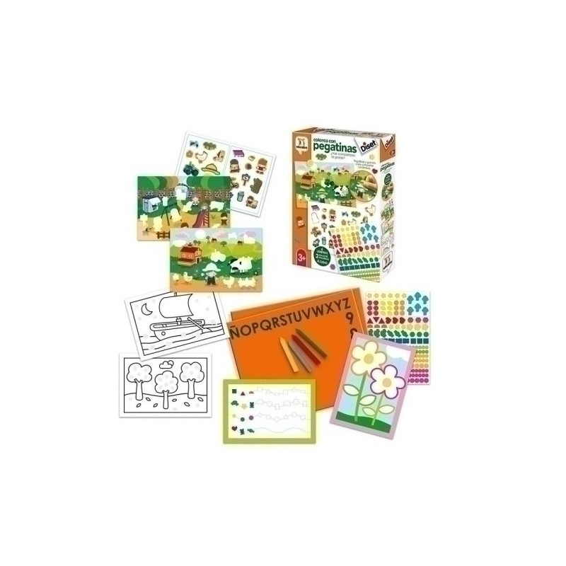 1120200153-JUEGO EDUC. DISET COLOREA C/PEGATINAS precio por 1 unidades
