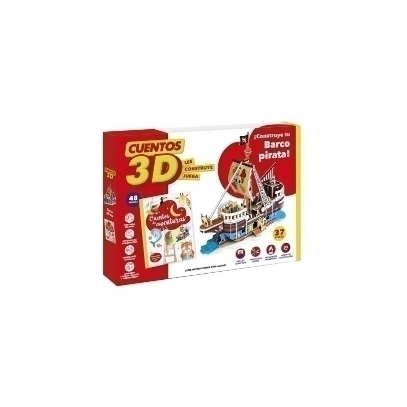 PTCN02-JGO.IMAGILAND CUENTO 3D BARCO PIRATA precio por 1 unidades