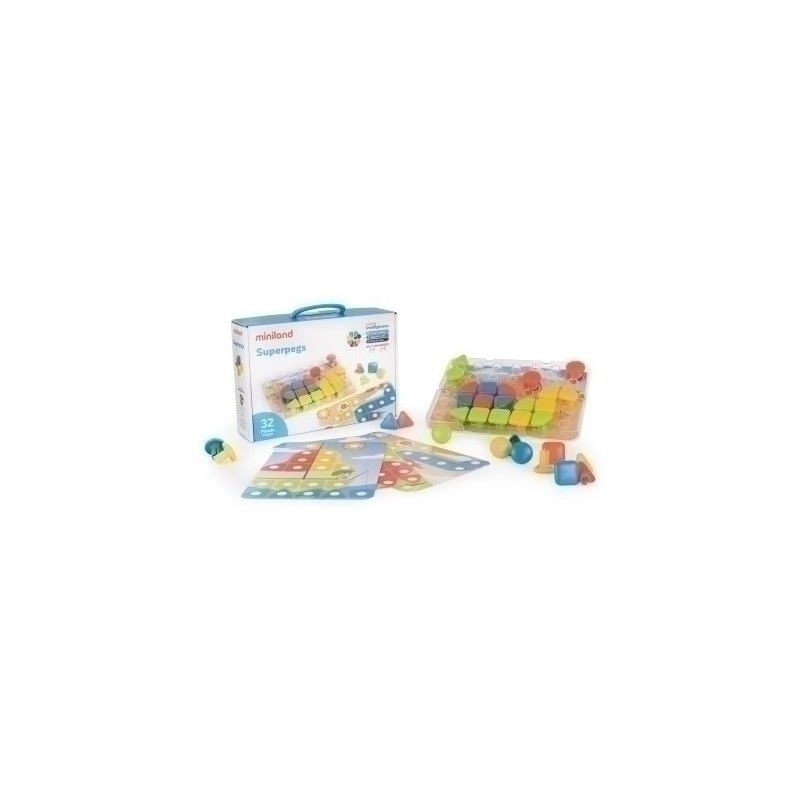 45319-JUEGO ED.MINILAND SUPERPEGS (2-5 años) precio por 1 unidades