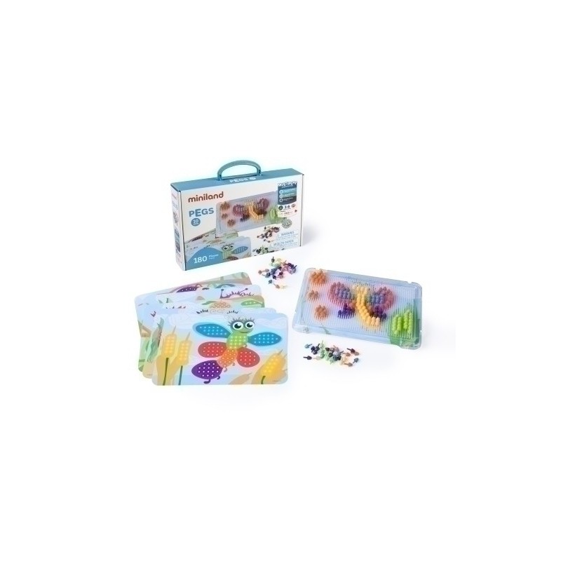 45316-JUEGO ED.MINILAND PEGS 10 MM (3-6 años) precio por 1 unidades