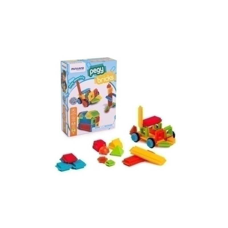 94042-JUEGO ED.MINILAND PEGY BRICKS (3-6 años) precio por 1 unidades