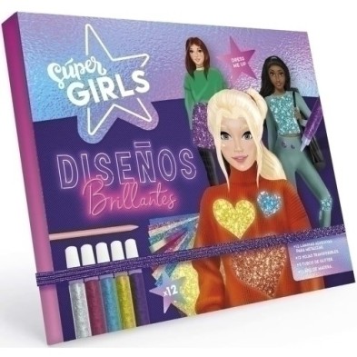 SGL002-BLOC SUPER GIRLS DISEÑOS BRILLANTES precio por 1 unidades