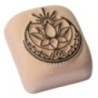 156597-SELLO LADOT PIEDRA REDOND. LOTUS GD. precio por 1 unidades