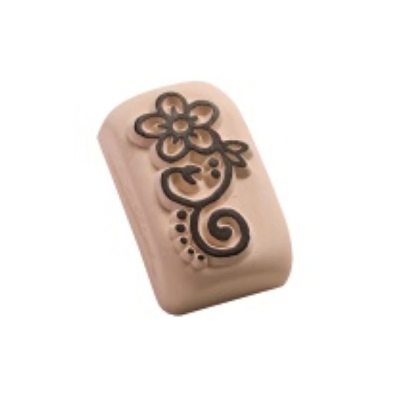 156379-SELLO LADOT PIEDRA REDOND. FLOR MD. precio por 1 unidades