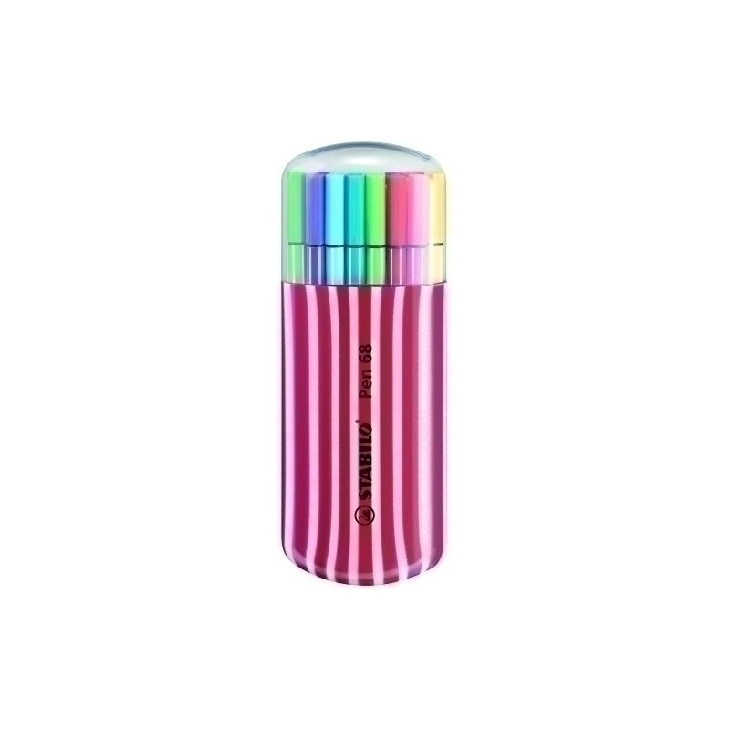 6820-02-1-5-ROTUL.STABILO PEN 68 ESTUCHE 20 ZEBRUI precio por 5 unidades