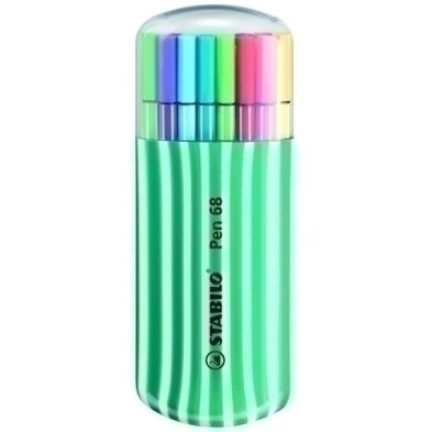 6820-02-2-5-ROTUL.STABILO PEN 68 ESTUCHE 20 ZEBRUI precio por 1 unidades