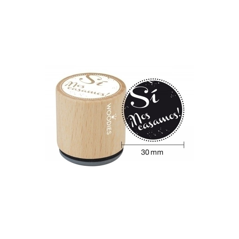 157894-SELLO COLOP WOODIES SI NOS CASAMOS precio por 1 unidades