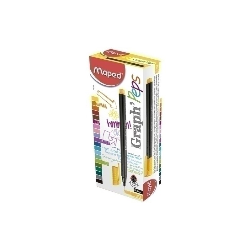 749115-ROTUL.MAPED GRAPH PEPS SUNNY YELLOW precio por 12 unidades