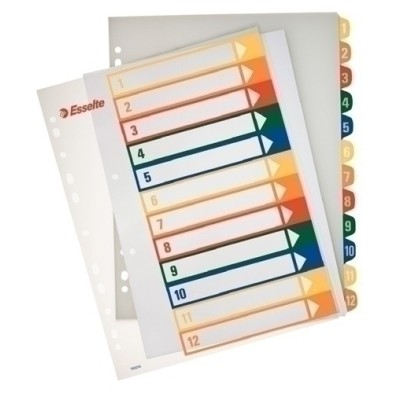 100214-INDICE ESSELTE PP NUM.IMPRIM. A4 ps.1-12 precio por 1 unidades