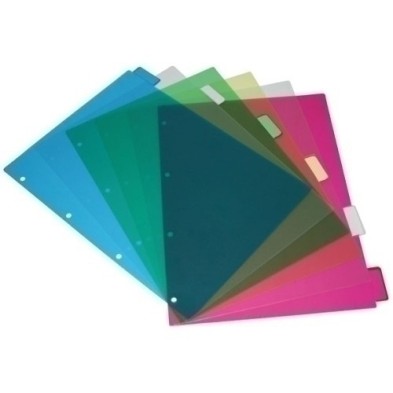 77004000-SEPARADORES GRAFOPLAS PVC TRP. A4 6 ps. precio por 150 unidades