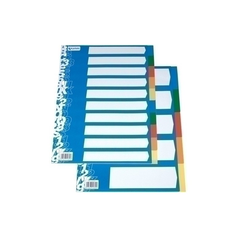 41290000-SEPARADORES GRAFOPLAS PP OPACO Fº 10 ps. precio por 1 unidades