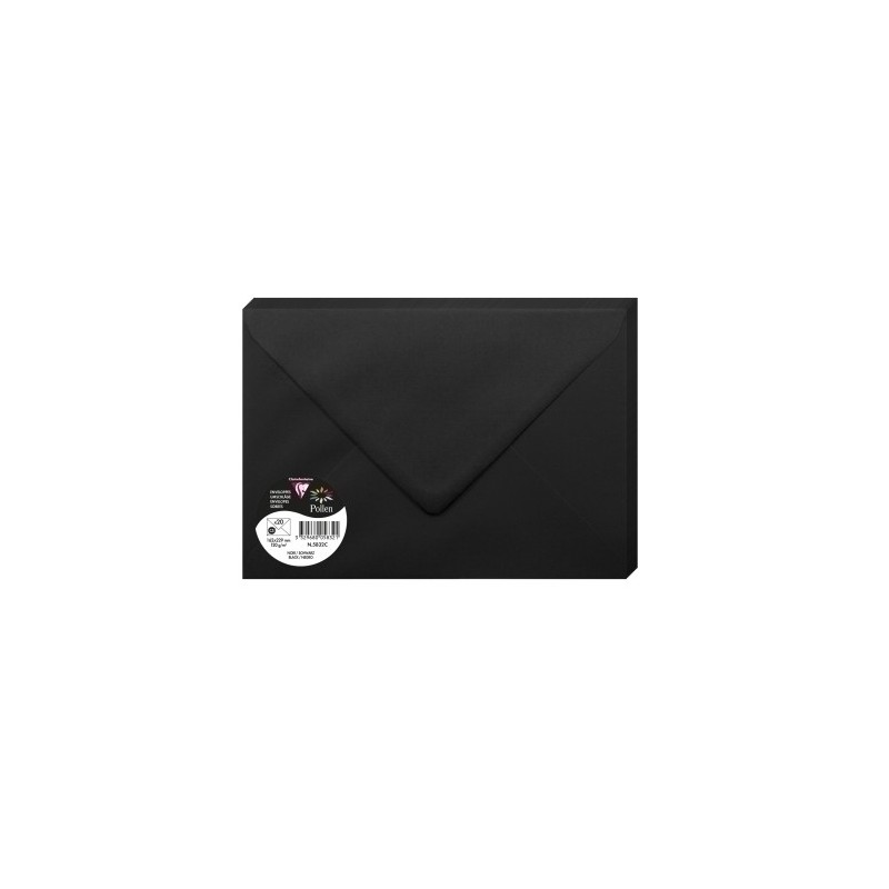 5832C-SOBRE CLAIREFONTAINE 162x229 NEGRO P/20 precio por 1 unidades