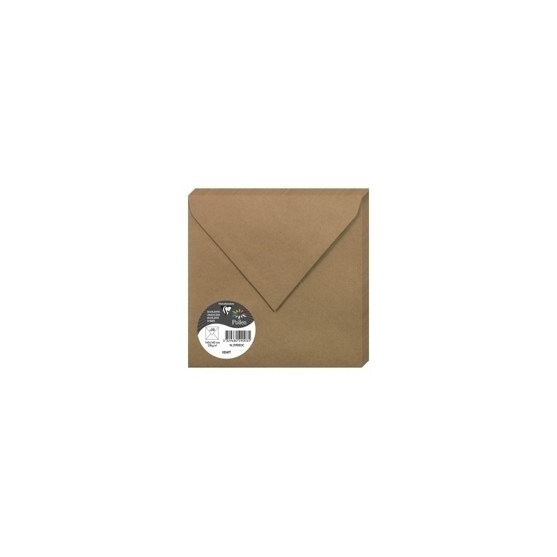 29003C-SOBRE CLAIREFONTAINE 165x165 KRAFT P/20 precio por 1 unidades