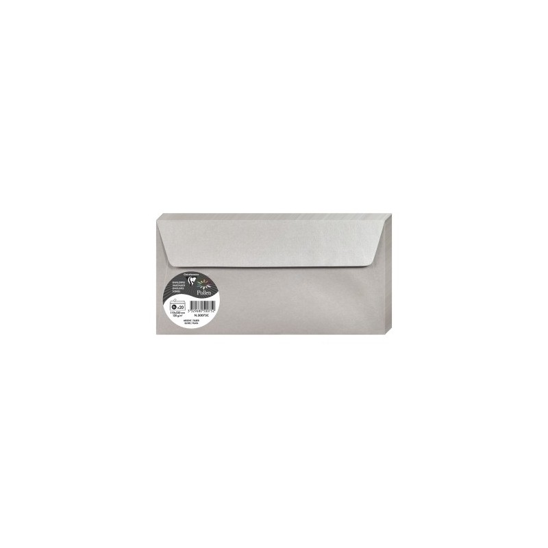 50075C-SOBRE CLAIREFONTAINE 110x220 PLATA P/20 precio por 1 unidades
