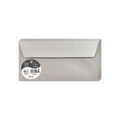 50075C-SOBRE CLAIREFONTAINE 110x220 PLATA P/20 precio por 1 unidades