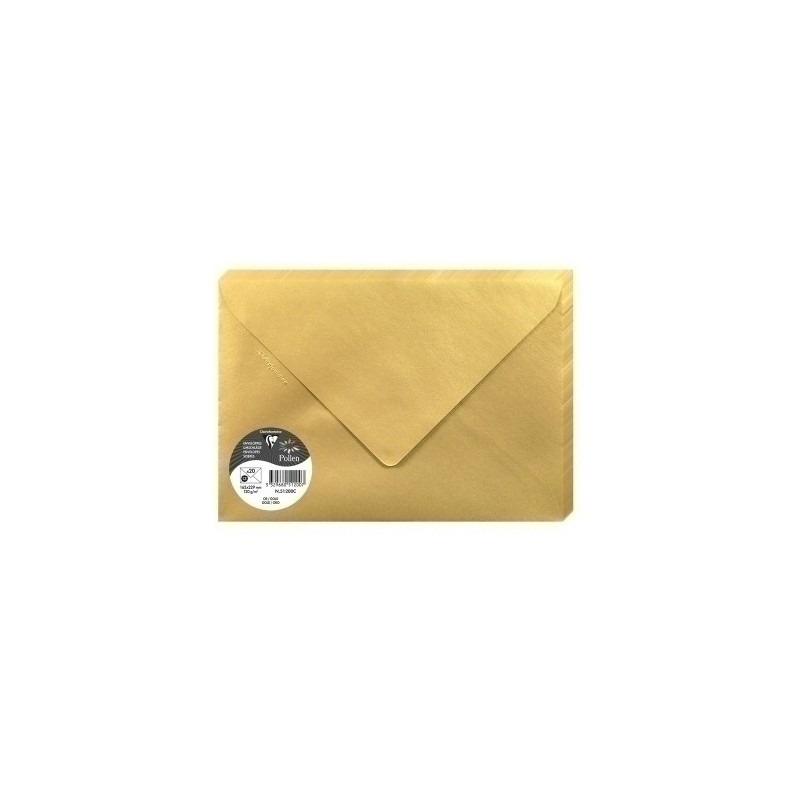 51200C-SOBRE CLAIREFONTAINE 162x229 ORO P/20 precio por 1 unidades