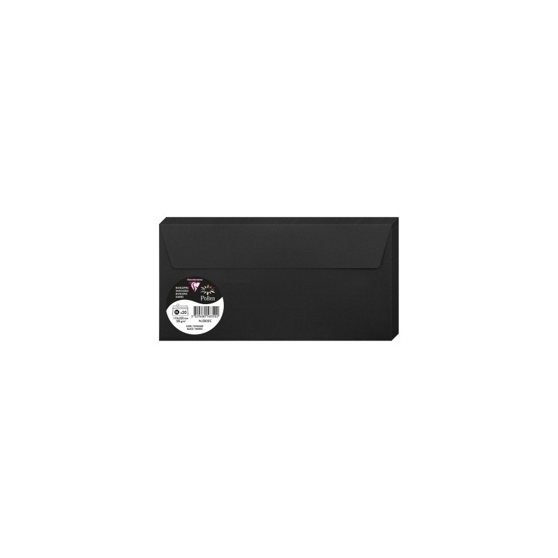 5835C-SOBRE CLAIREFONTAINE 110x220 NEGRO P/20 precio por 1 unidades