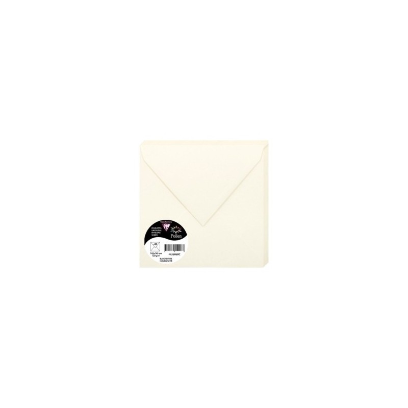 56060C-SOBRE CLAIREFONTAINE 165x165 BL.NAT. P/2 precio por 1 unidades