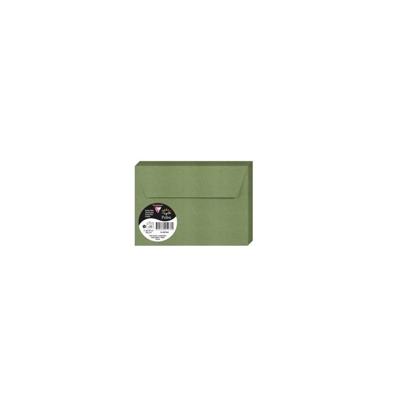5076C-SOBRE CLAIREFONTAINE 114x162 SALVIA P/20 precio por 1 unidades