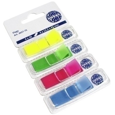 7727-75-BANDERITAS ADHESIVAS 1/2" PACK 4 precio por 12 unidades