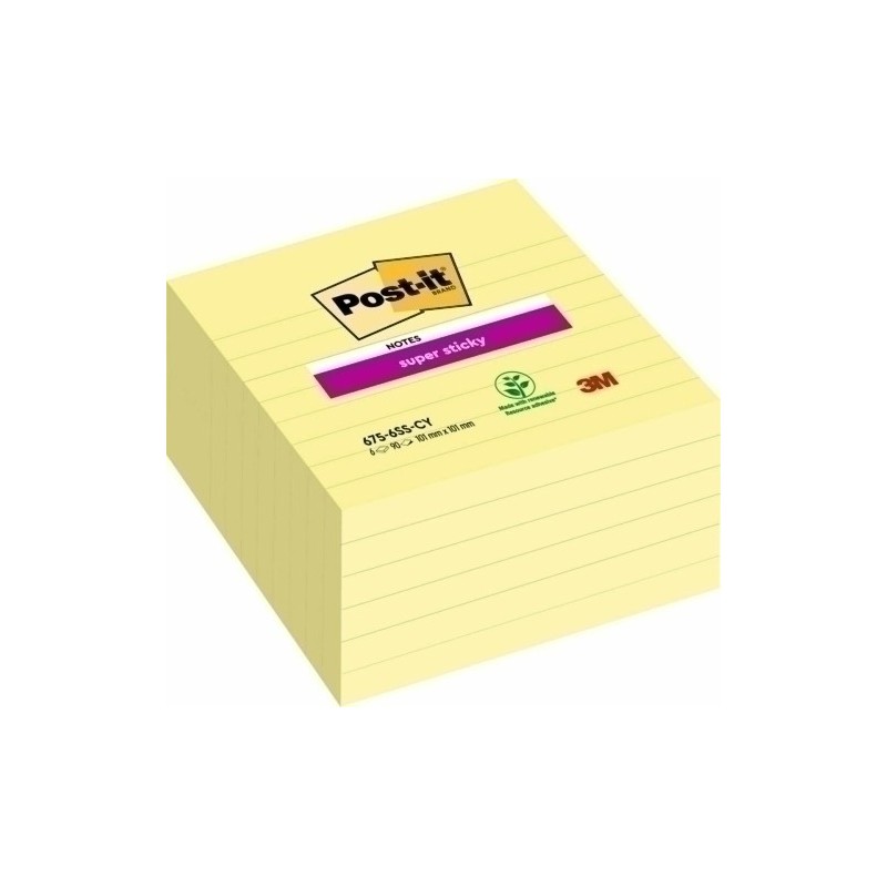 675-SS6-CY-EU-TACO NOTAS POST-IT 675 101x101 P/6 precio por 1 unidades
