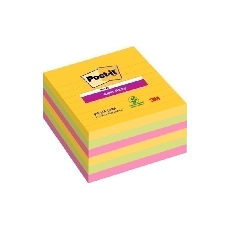 675-6SS-CARN-TACO NOTAS POST-IT 675 101x101 P/6 precio por 1 unidades