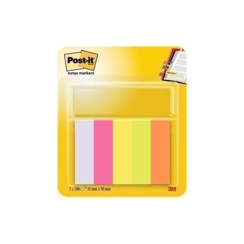 670-5-TACO NOTAS POST-IT 6705 15X50 COL.NEON precio por 12 unidades