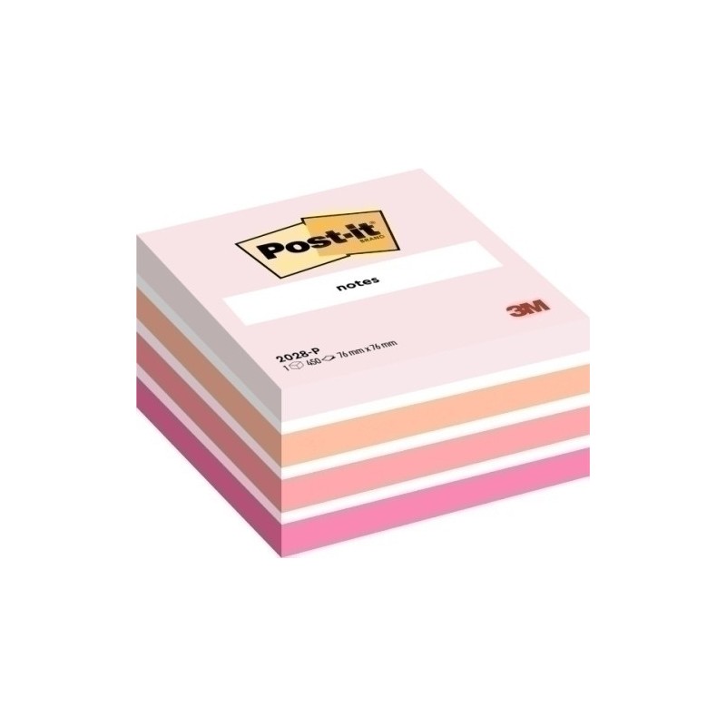 2028-P-TACO NOTAS POST-IT CUBO 450 H.ROSA PASTE precio por 1 unidades