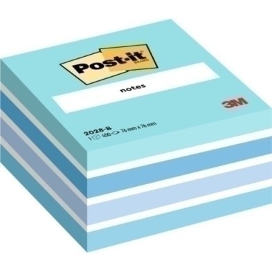 2028-B-TACO NOTAS POST-IT CUBO 450 H.AZUL PASTE precio por 1 unidades