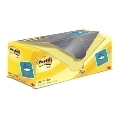 654 VP20-TACO NOTAS POST-IT 654 76x76 P/20 precio por 1 unidades