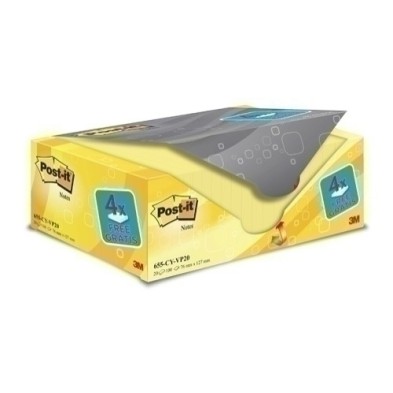 655CY-VP20-TACO NOTAS POST-IT 655 76x127 P/20 precio por 1 unidades