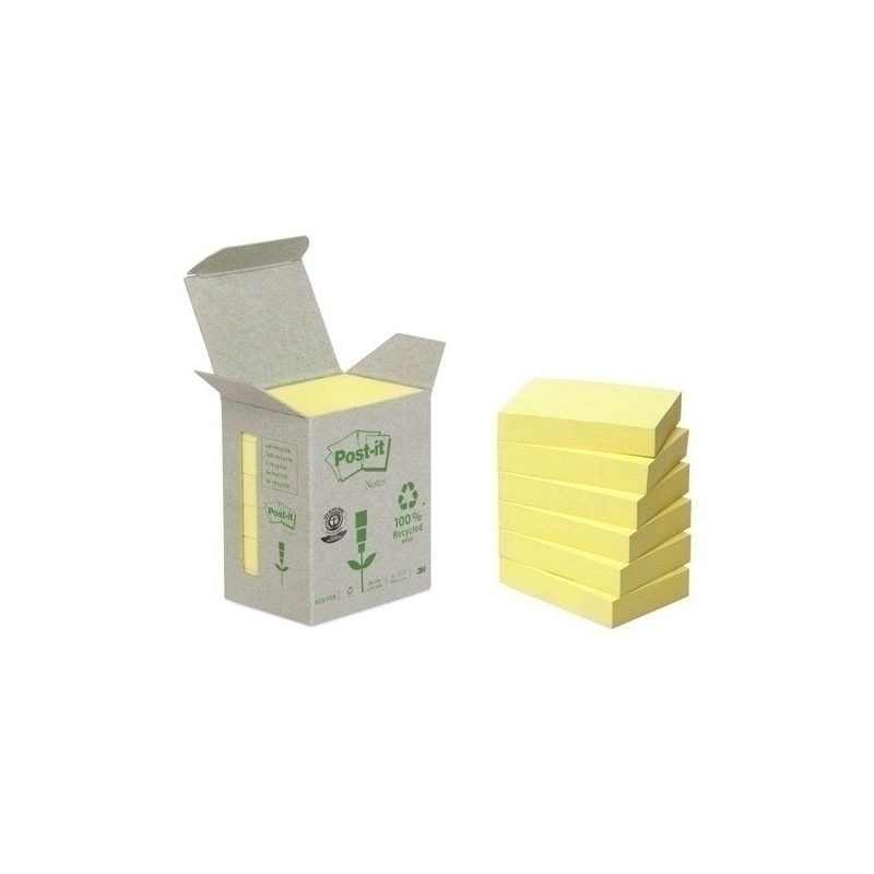 653-1B-TACO NOTAS POST-IT RECICL. 653 38x51 P/6 precio por 1 unidades