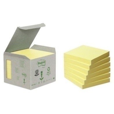 654-1B-TACO NOTAS POST-IT RECICL. 654 76x76 P/6 precio por 1 unidades