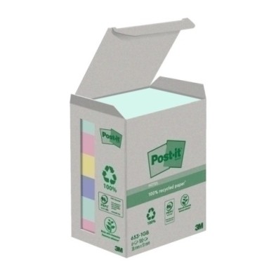 653-1GB-TACO NOTAS POST-IT RECICL. 653 38x51 P/6 precio por 1 unidades