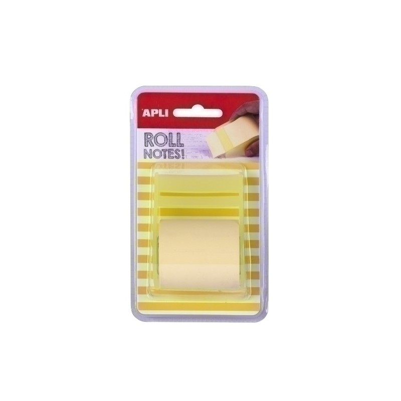 18190-TACO NOTAS APLI EN ROLLO DE 8mx 5cm AMAR precio por 1 unidades