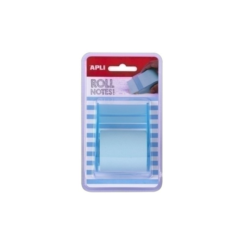 18193-TACO NOTAS APLI EN ROLLO DE 8mx 5cm AZUL precio por 1 unidades