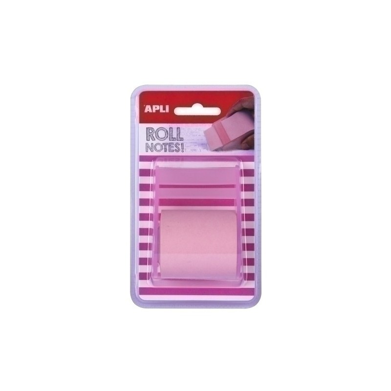 18192-TACO NOTAS APLI EN ROLLO DE 8mx 5cm ROSA precio por 1 unidades