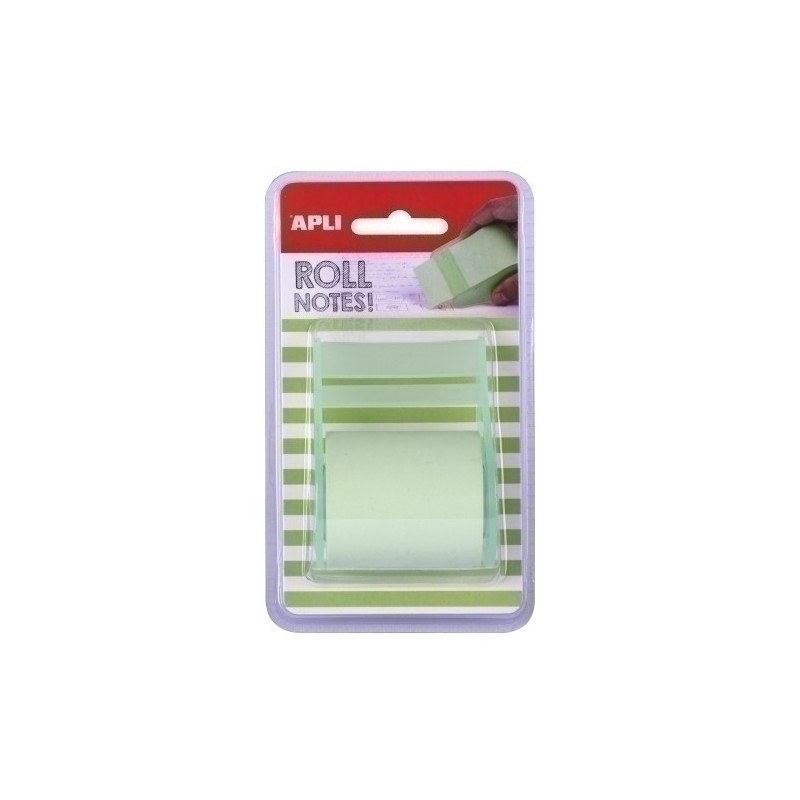 18191-TACO NOTAS APLI EN ROLLO DE 8mx 5cm VERD precio por 1 unidades