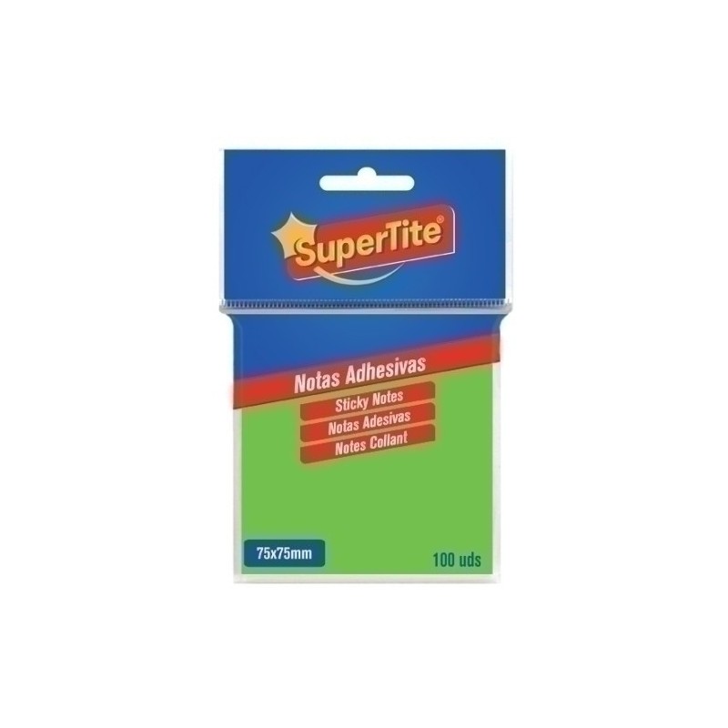 4497-TACO NOTAS SUPERTITE 75x75 NEON 100 uds precio por 12 unidades